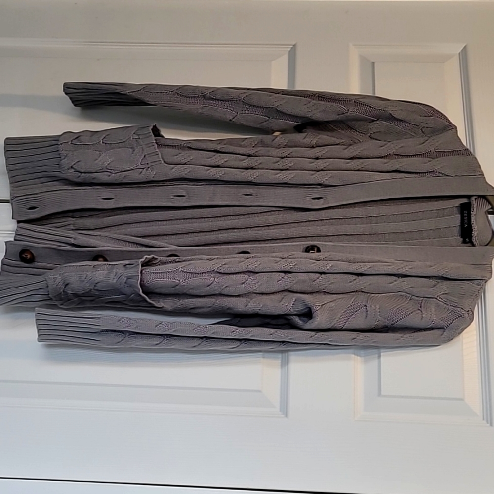 Grey Zesica Cardigan, Small